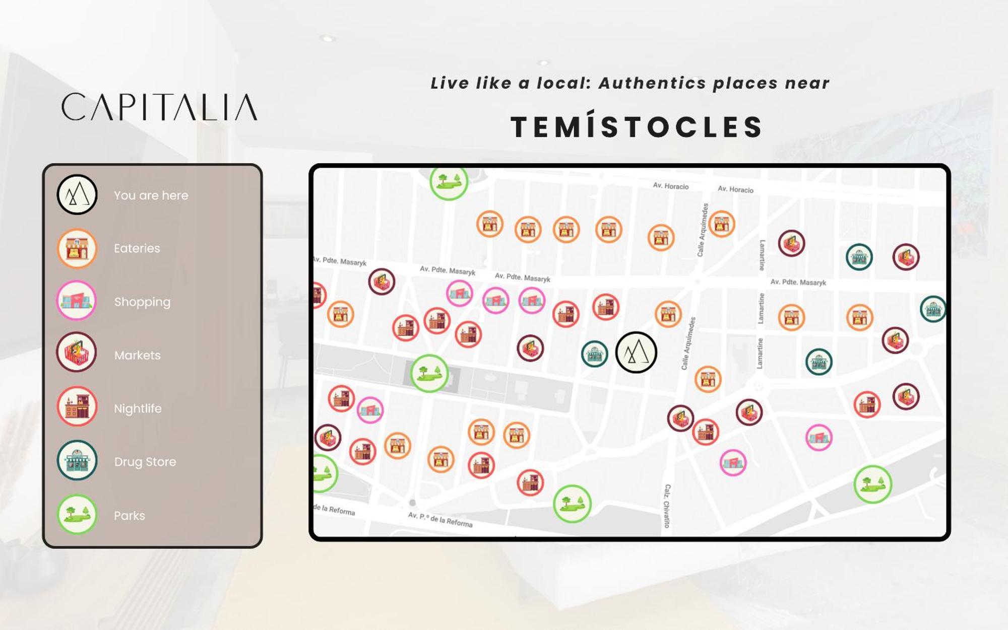 Capitalia - Luxury Apartments - Temistocles 40 墨西哥城 外观 照片
